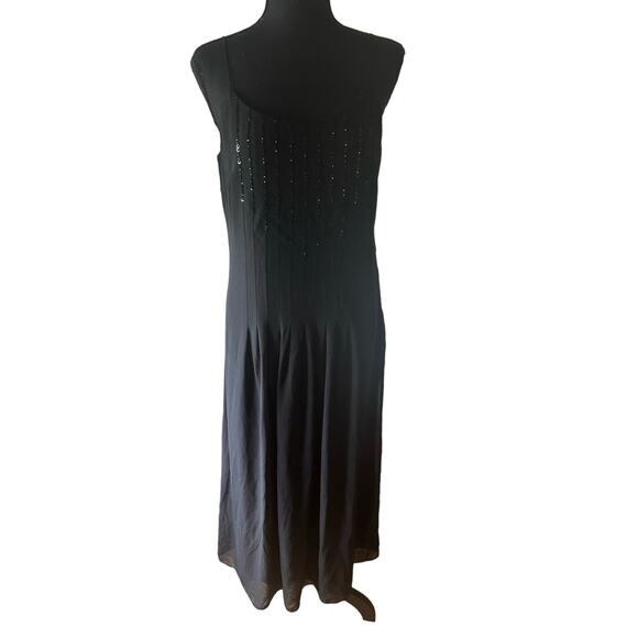 SANDRA DARREN NWT Black Formal Midi Dress Size 8 - Picture 1 of 9
